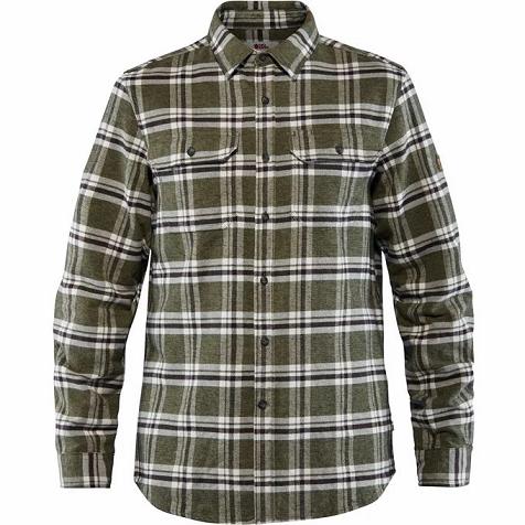 Fjällräven Övik Shirts Green Singapore For Men (SG-715491)